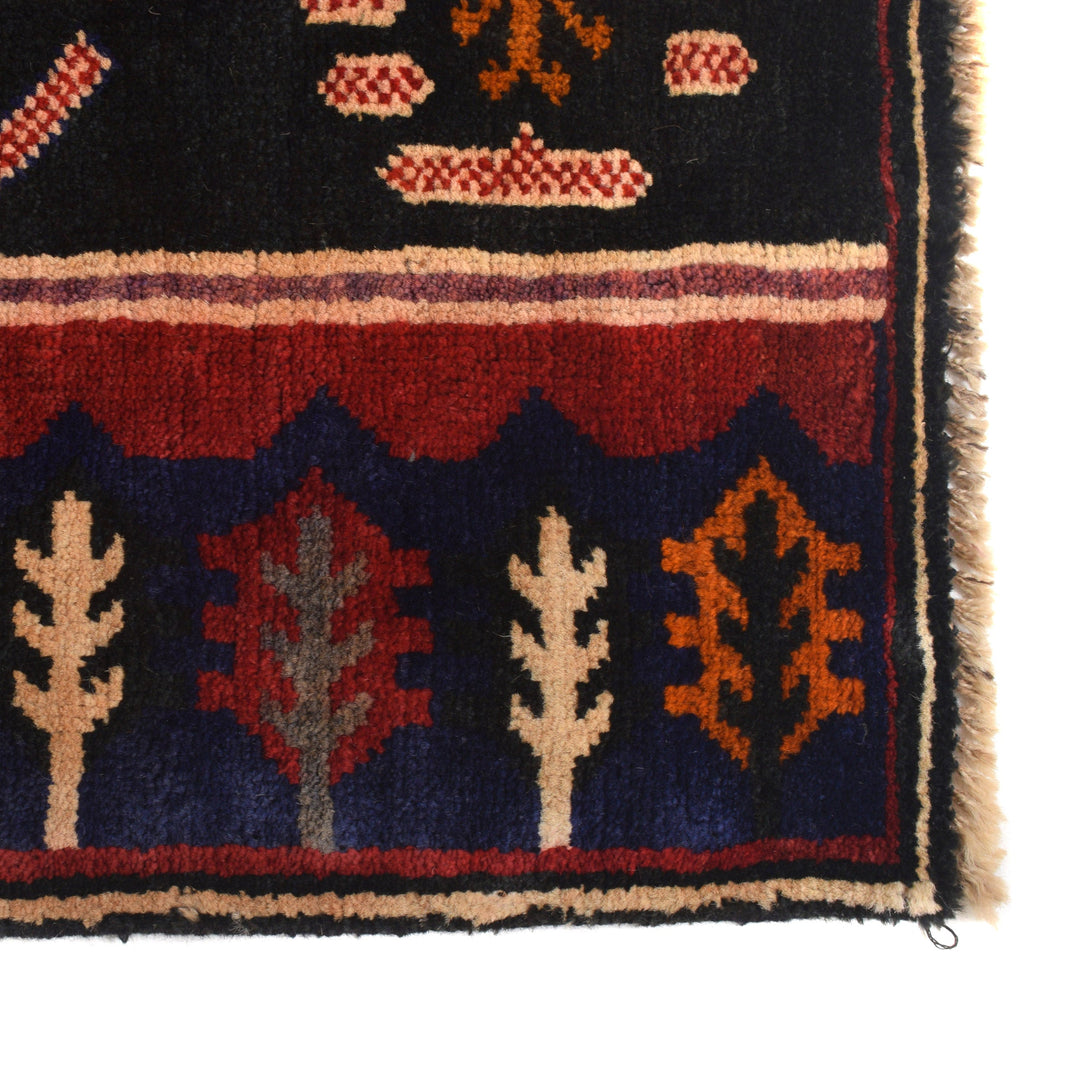 Afghan Baluchi Rug 2' 10" x 4' 8" Hand-Knotted view