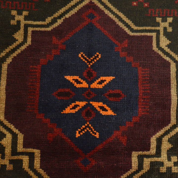 Afghan Prayer Rug 2' 11" x 4' 8" Hand-Knotted | No. AL49847