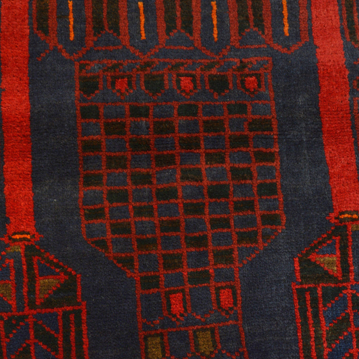 Afghan Prayer Rug 3' 1" x 4' 9" Hand-Knotted | No. AL47074