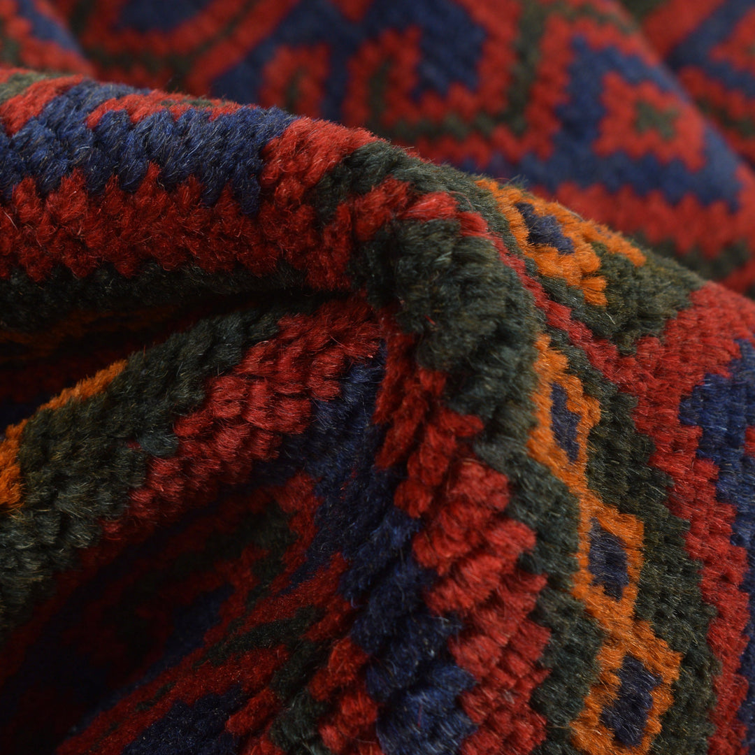 Afghan Baluchi Rug 3' 1" x 4' 12" Hand-Knotted field