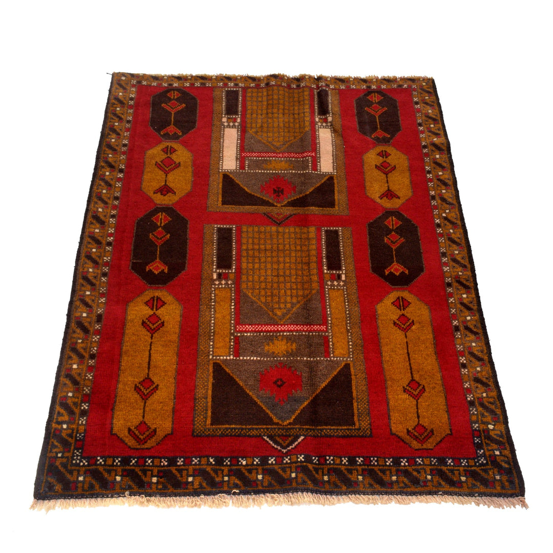 Traditional Baloch Rug 3' 1" x 4' 3" - No. AL98075