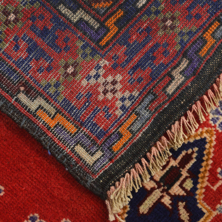 Afghan Baluchi Rug 2' 10" x 4' 5" Hand-Knotted pattern