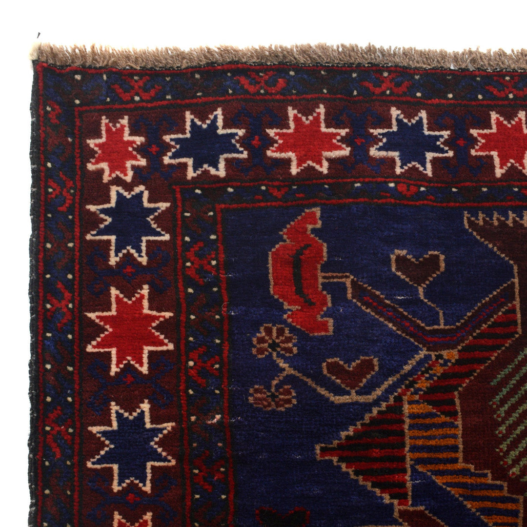 Blue Baluchi Rug 2' 10" x 3' 8" - No. AL22378