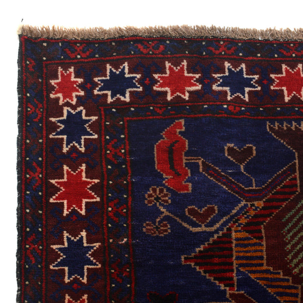 Blue Baluchi Rug 2' 10" x 3' 8" - No. AL22378