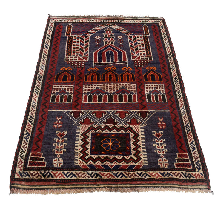 Muslim Prayer Rug 3' 3" x 4' 9" - No. AL83619