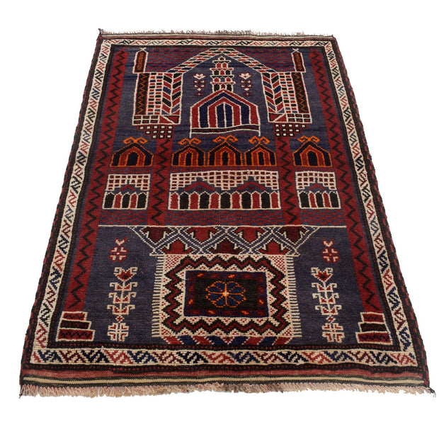Muslim Prayer Rug 3' 3" x 4' 9" - No. AL83619