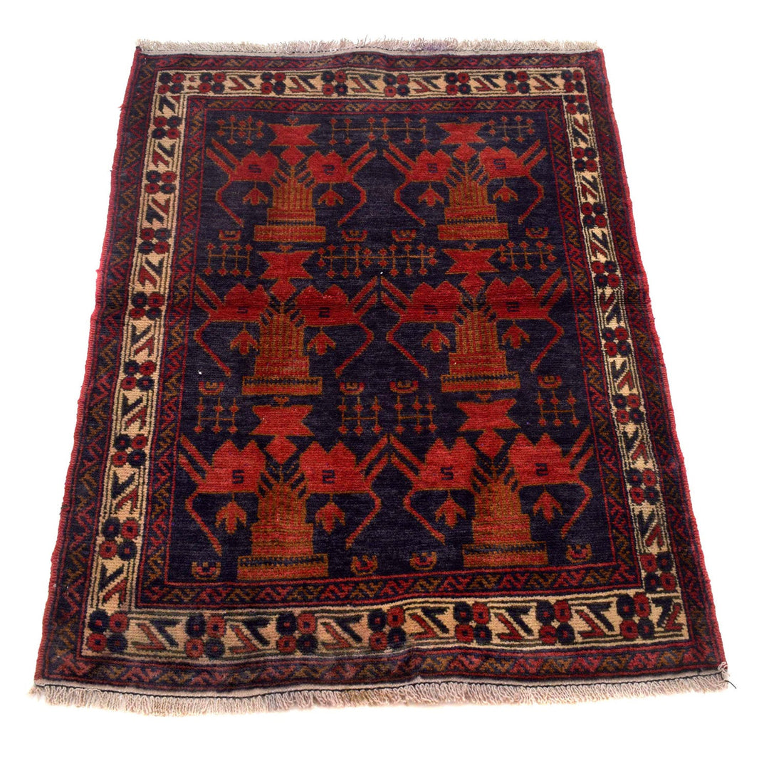 Traditional Baloch Rug 2' 7" x 3' 8" - No. AL44044
