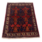 Traditional Baloch Rug 2' 7" x 3' 8" - No. AL85125