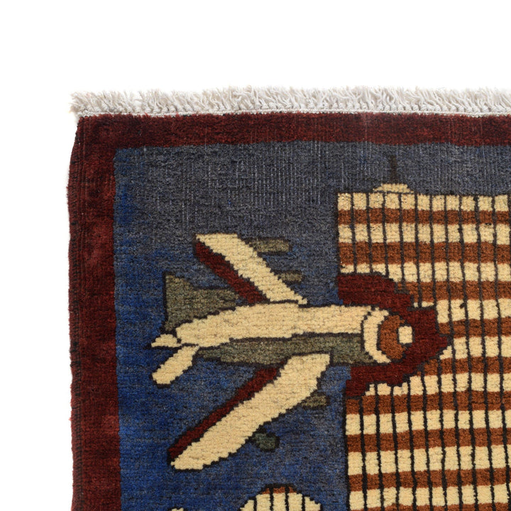 Handmade Afghan War Area Rug 2' 7" x 4' 3" - No. AL63198