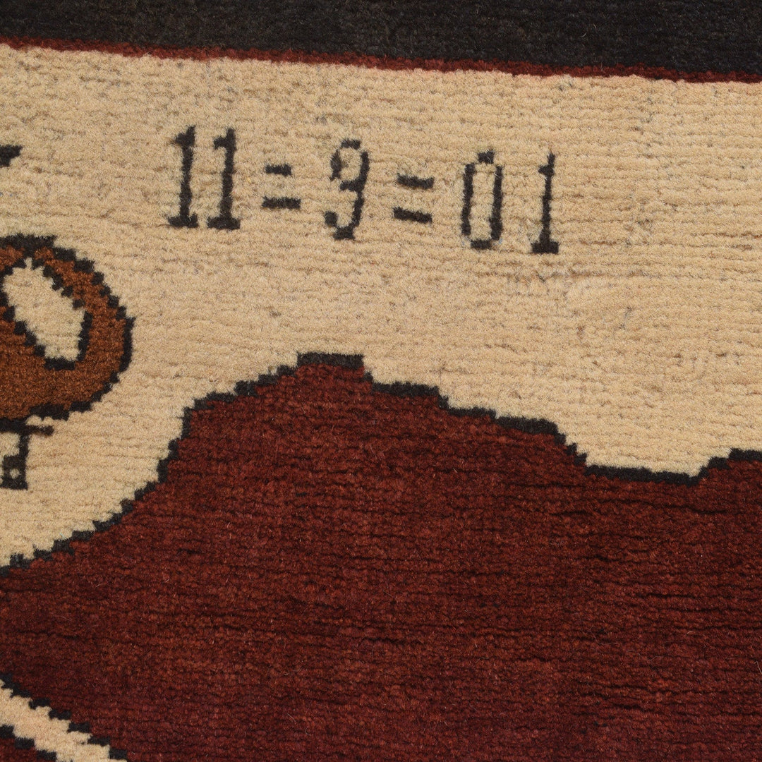 Handmade Afghan War Area Rug 2' 7" x 4' 3" - No. AL63198