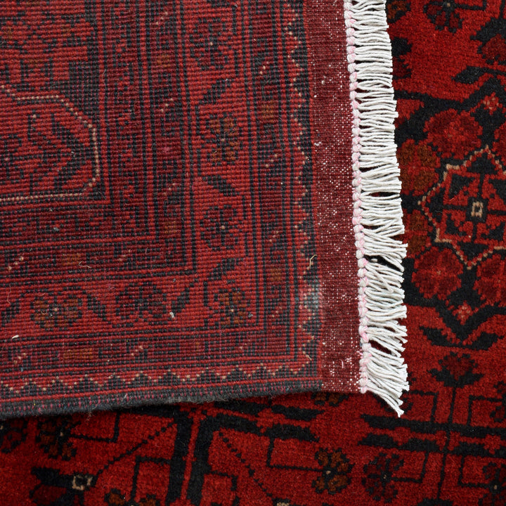 Red Afghan Khal Mohammadi Rug 8' 3" x 11' 4" Hand-Knotted pattern