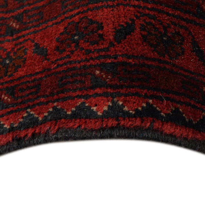Red Afghan Khal Mohammadi Rug 8' 3" x 11' 4" Hand-Knotted border