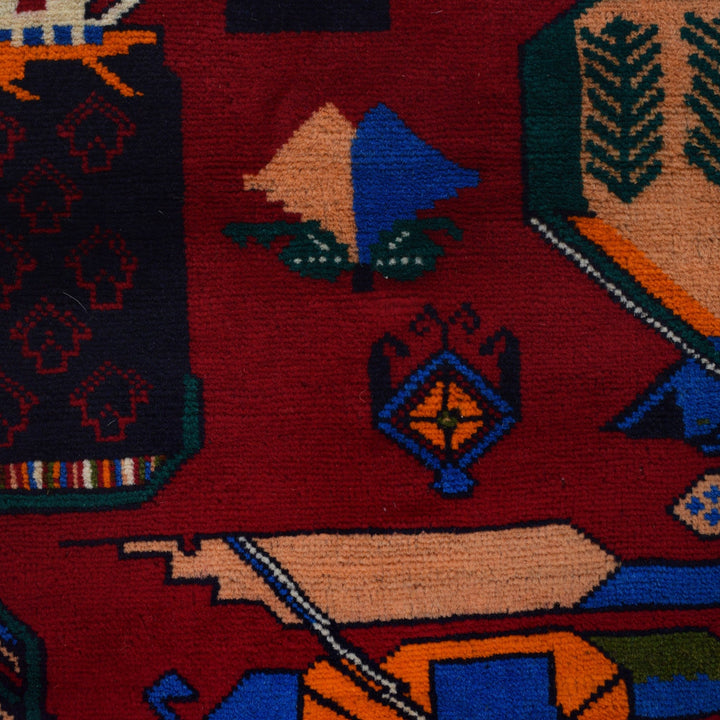 Red Baluchi Rug 3' 4" x 4' 9" - No. AL33321