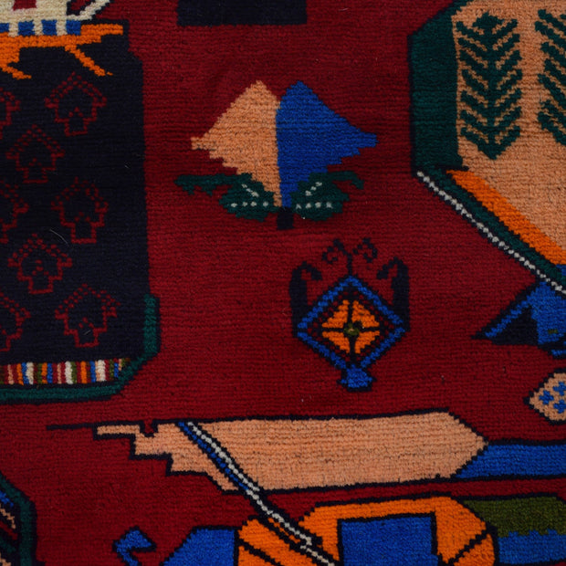 Red Baluchi Rug 3' 4" x 4' 9" - No. AL33321