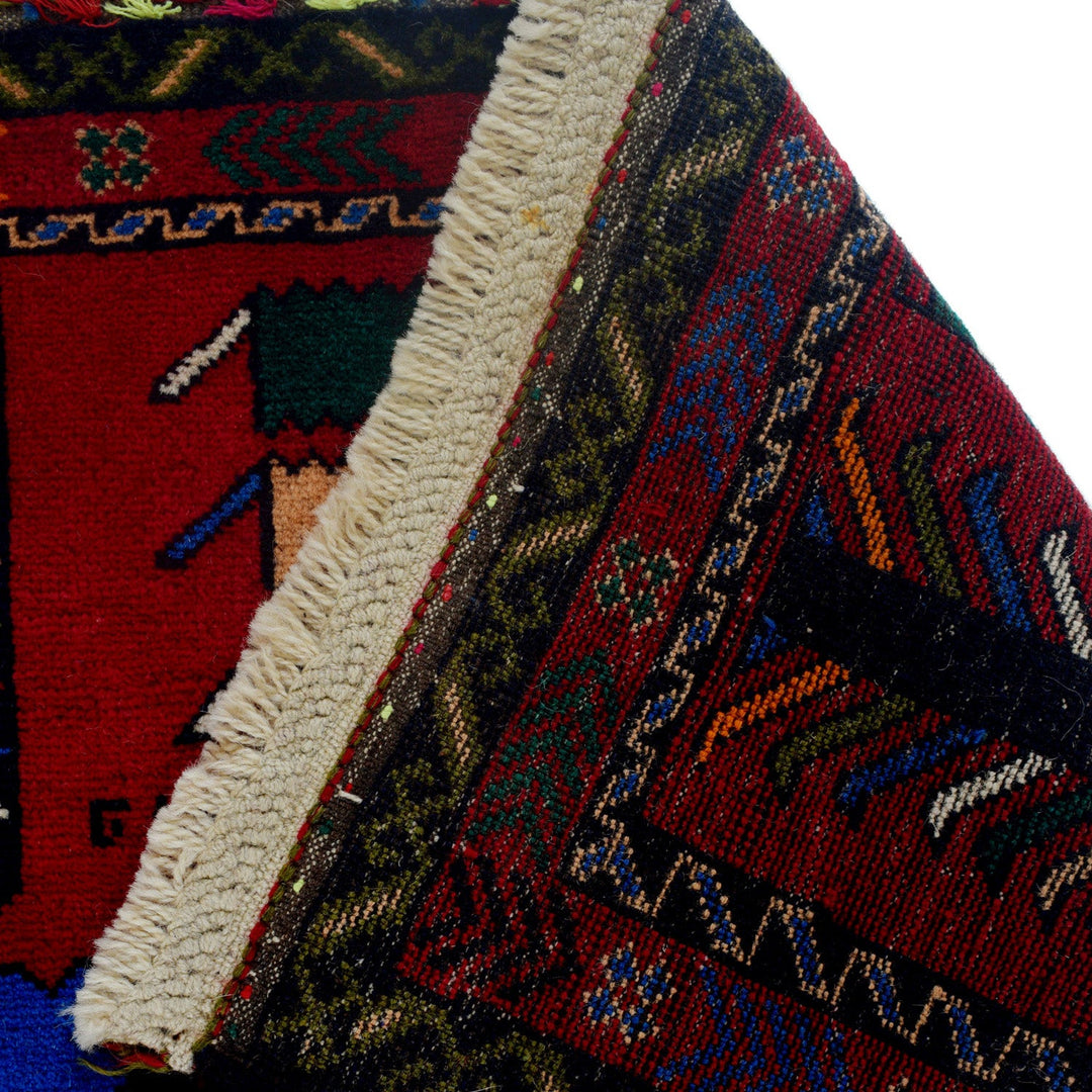 Red Baluchi Rug 3' 4" x 4' 9" - No. AL33321