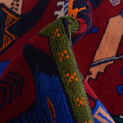 Red Baluchi Rug 3' 4" x 4' 9" - No. AL33321