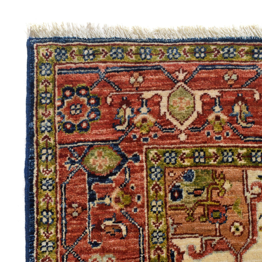 Hand Woven Heriz Design Carpet 3' 11" x 5' 9" - No. AL98569