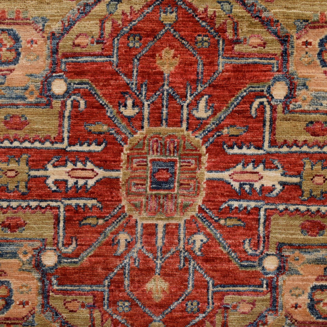 Hand Knotted Heriz Rug 4' 10" x 6' 4" - No. AL30907
