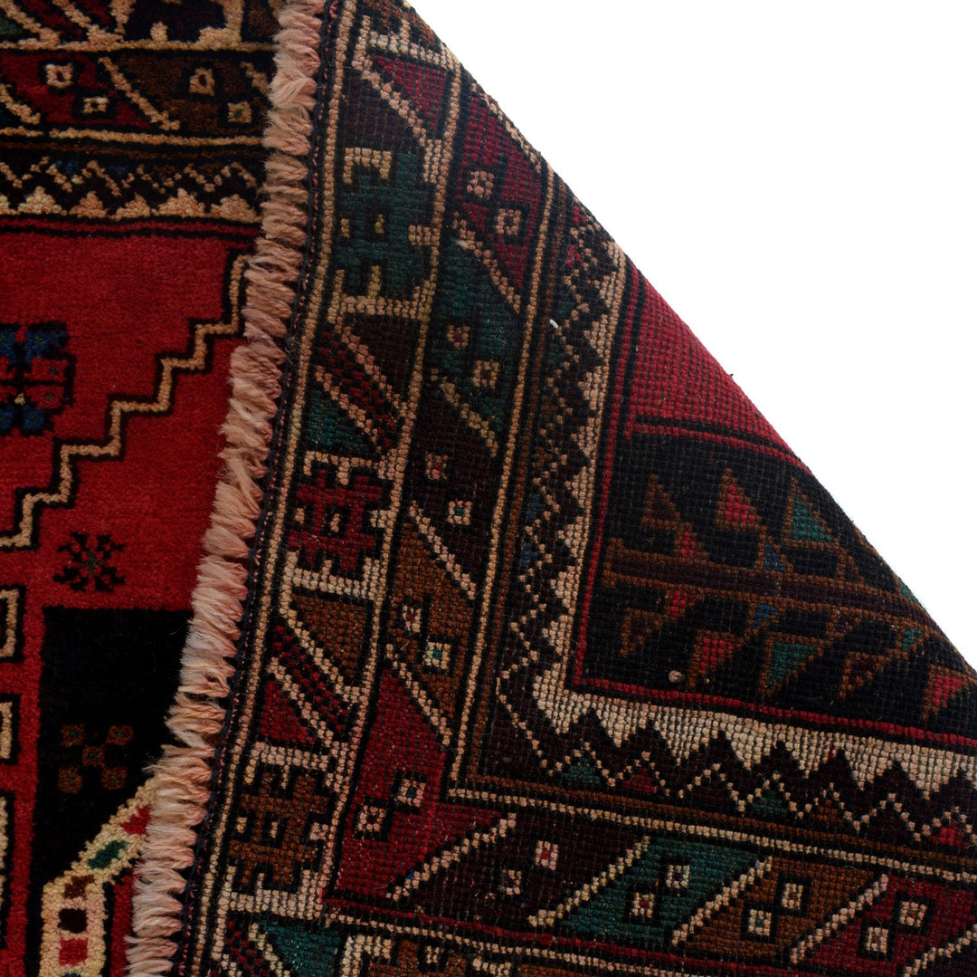Afghan Prayer Rug 3' 1" x 5' 4" Hand-Knotted pattern
