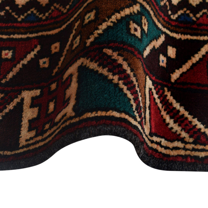 Afghan Prayer Rug 3' 1" x 5' 4" Hand-Knotted border