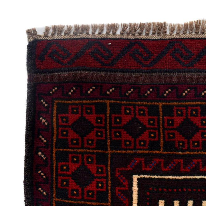 Afghan Baluchi Rug 2' 9" x 4' 2" Hand-Knotted view