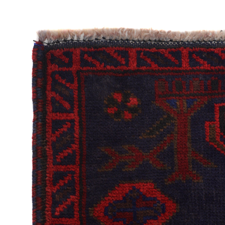 Afghan Baluchi Rug 3' 1" x 4' 9" Hand-Knotted view