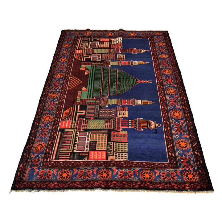 Handmade Pictorial Carpet 3' 11" x 6' 6" - No. AL70863