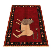 Hand Made Animal Pictorial Carpet 3' 0" x 4' 6" - No. AL82349