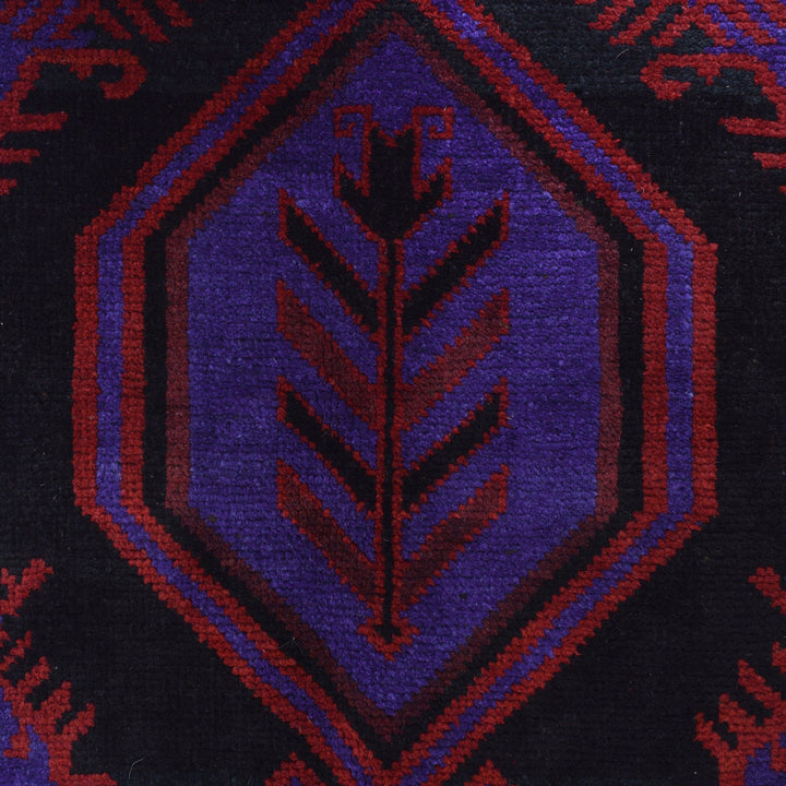 Blue Afghan Prayer Rug 2' 9" x 4' 7" Hand-Knotted | No. AL25942