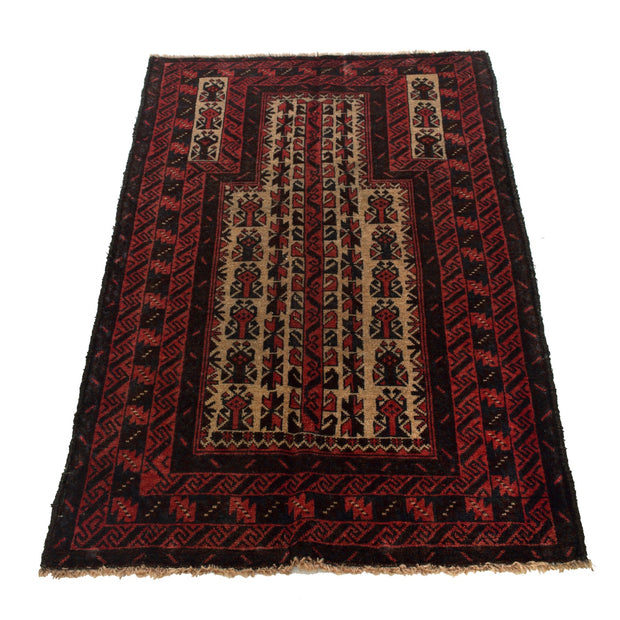 Hand Knotted Prayer Rug 2' 9" x 4' 6" - No. AL92363