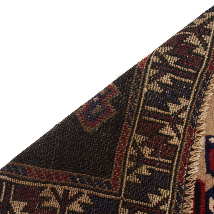 Afghan Prayer Rug 3' 0" x 4' 10" Hand-Knotted pattern