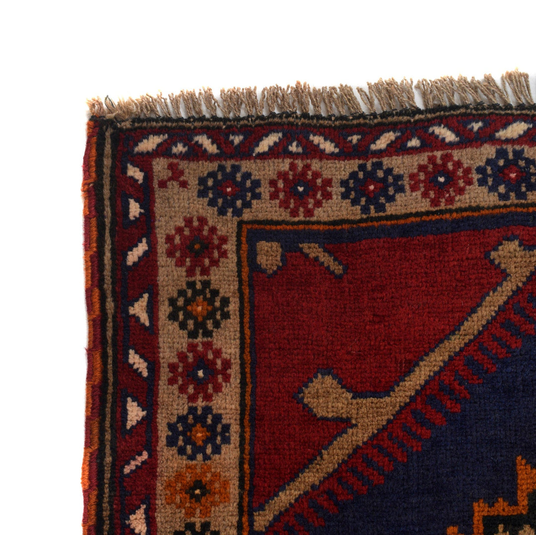 Afghan Prayer Rug 3' 3" x 4' 9" Hand-Knotted view