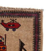 Afghan War Rug – Military Design 2' 11" x 4' 6" - No. AL35278