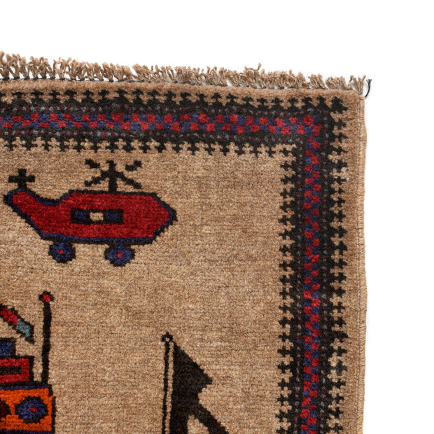 Afghan War Rug – Military Design 2' 11" x 4' 6" - No. AL35278