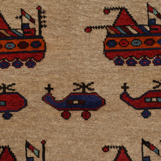 Afghan War Rug – Military Design 2' 11" x 4' 6" - No. AL35278