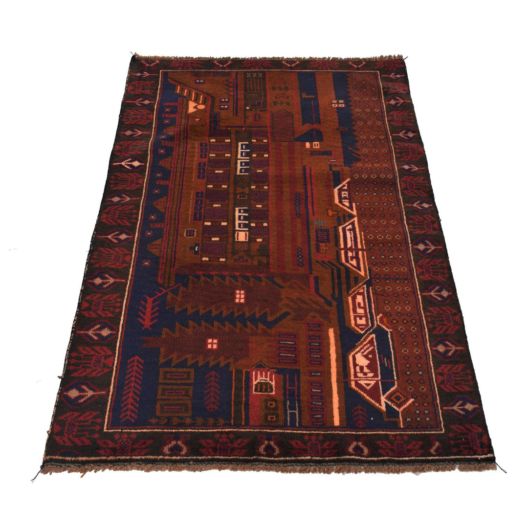 Handmade Pictorial Carpet 2' 9" x 5' 2" - No. AL61879