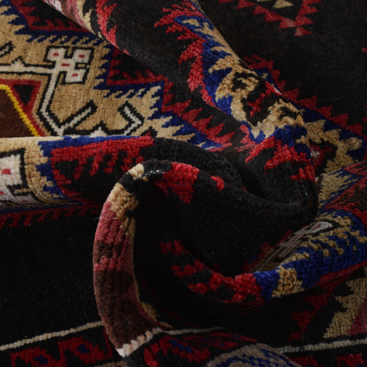 Afghan Baluchi Rug 3' 1" x 5' 10" Hand-Knotted field
