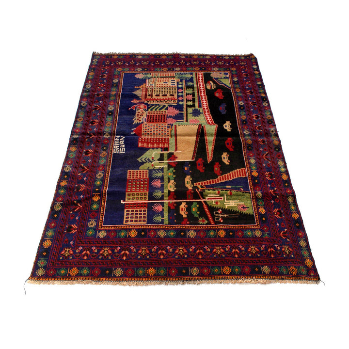 Handmade Pictorial Carpet 4' 3" x 6' 6" - No. AL32504
