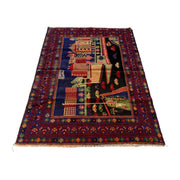 Handmade Pictorial Carpet 4' 3" x 6' 6" - No. AL32504