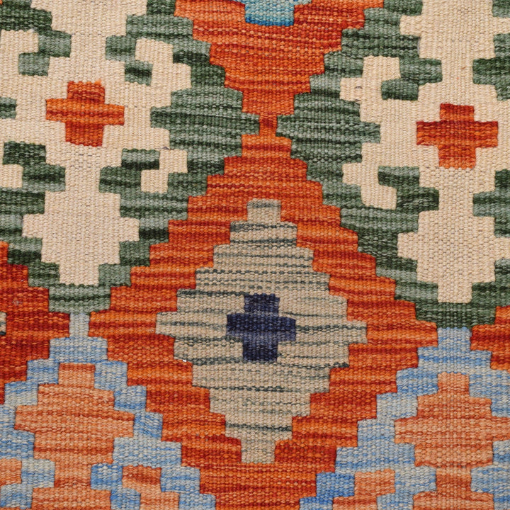 Hand Knotted Flatweave Kilim Runner 2' 6" x 9' 4" - No. AL60423