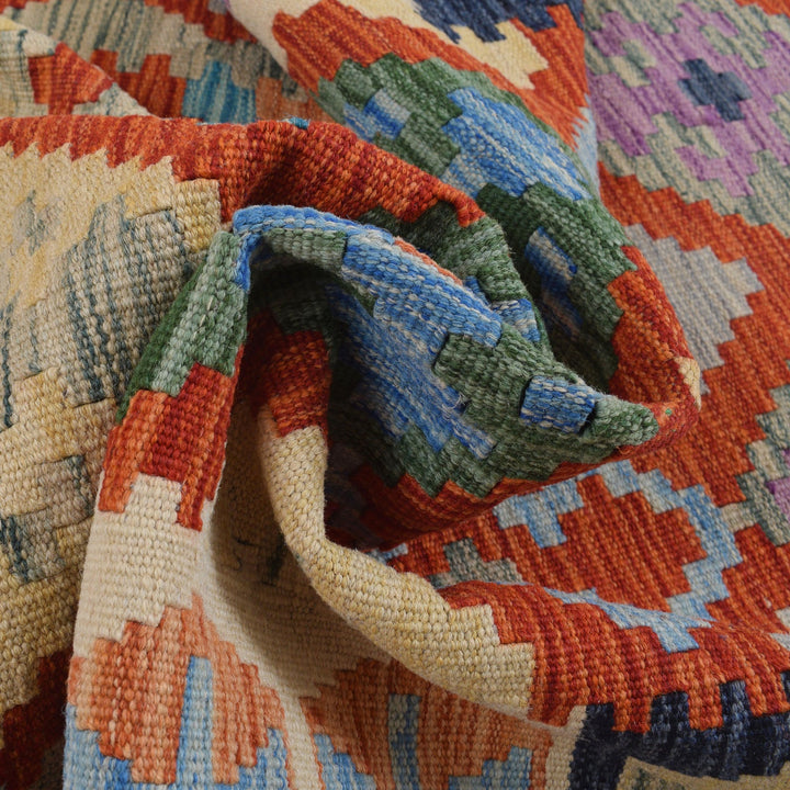 Hand Knotted Flatweave Kilim Runner 2' 6" x 9' 4" - No. AL60423