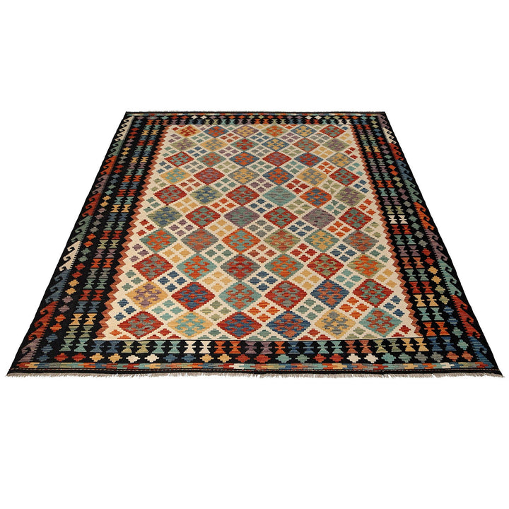 Handmade Turkish Design Wool Kilim 8' 3" x 9' 9" - No. AL30642