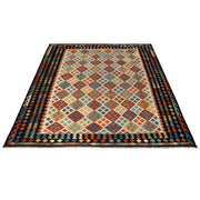Handmade Turkish Design Wool Kilim 8' 3" x 9' 9" - No. AL30642