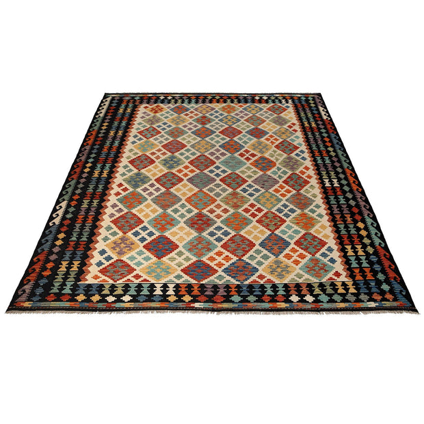 Handmade Turkish Design Wool Kilim 8' 3" x 9' 9" - No. AL30642
