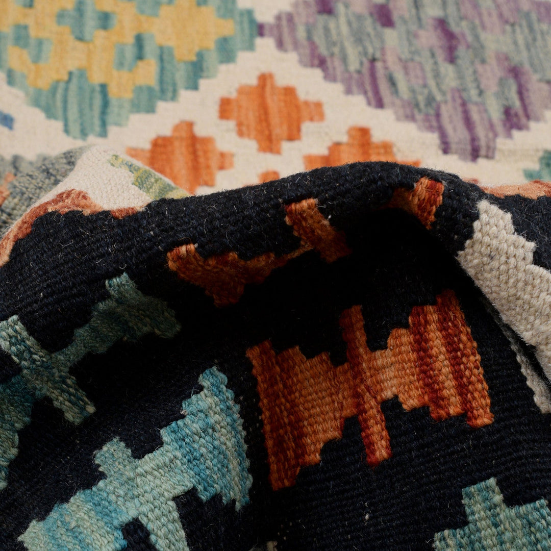 Handmade Turkish Design Wool Kilim 8' 3" x 9' 9" - No. AL30642