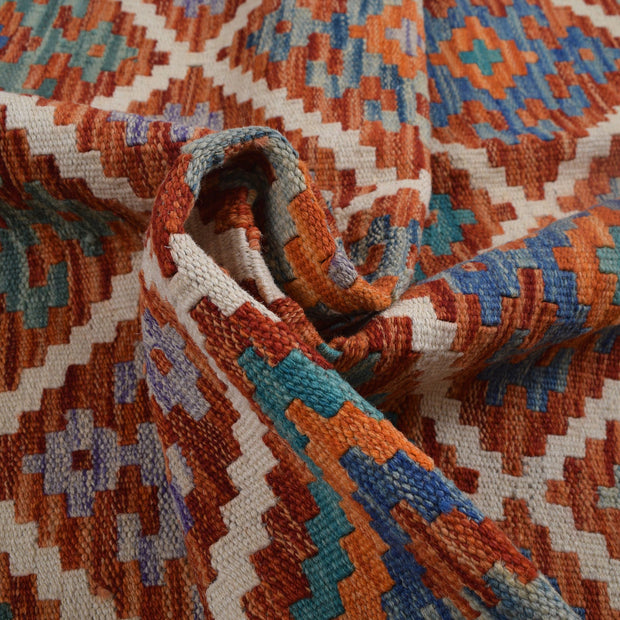 Hand Woven Wool Kelim 4' 1" x 5' 8" - No. AL78070