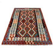 Hand Woven Wool Kelim 4' 4" x 6' 0" - No. AL14217