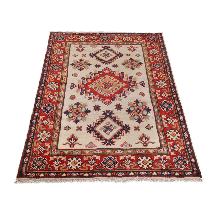 Hand Knotted Kazak Oriental Rug 3' 2" x 4' 10" - No. AL58183