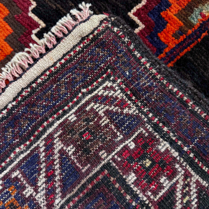 Afghan Baluchi Rug 3' 7" x 6' 3" Hand-Knotted | No. AL56603