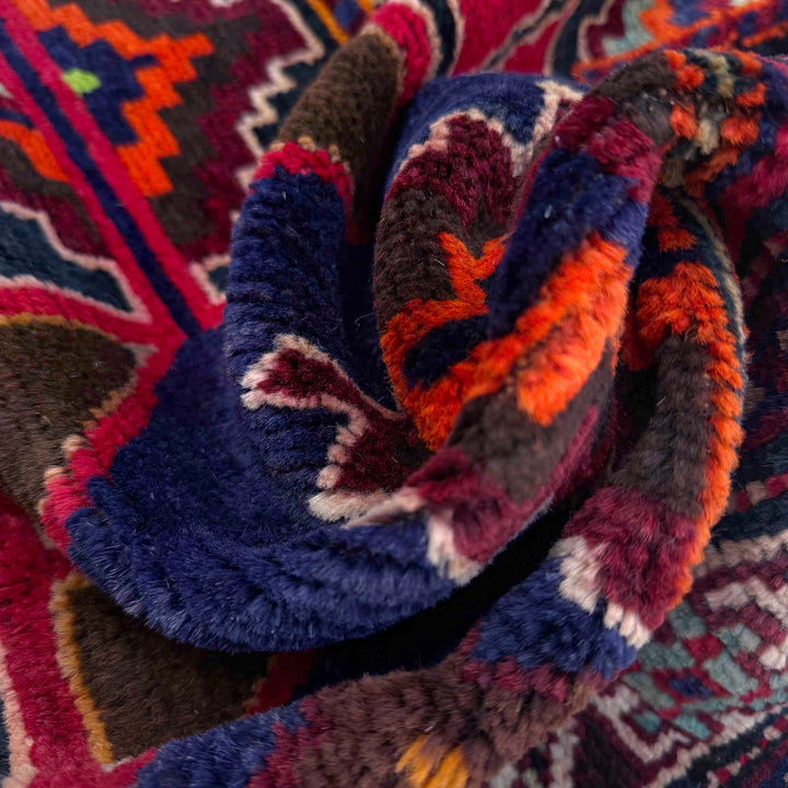 Afghan Baluchi Rug 3' 7" x 6' 3" Hand-Knotted | No. AL56603